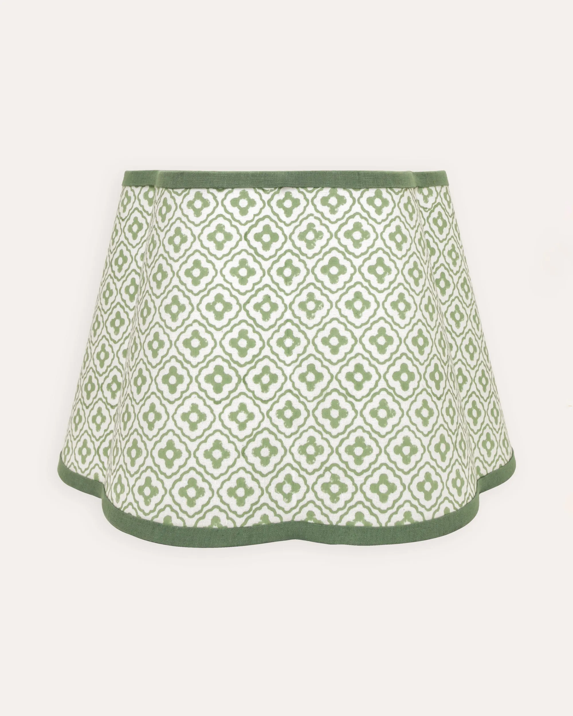 Scalloped Finestra Lampshade - Green