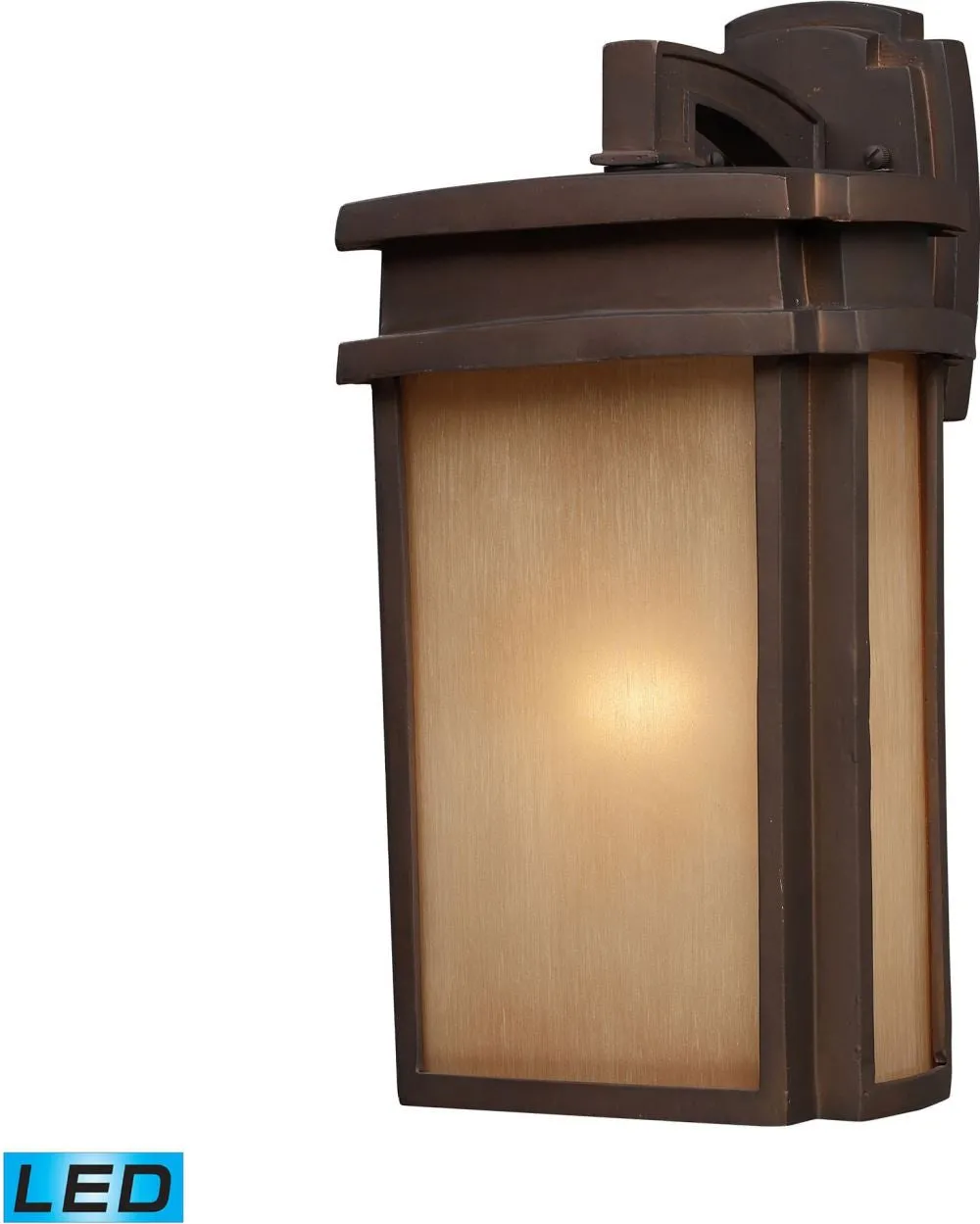 Sedona 1 Light Outdoor Led Wall Sconce In Clay Bronze