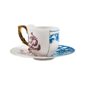 Seletti Hybrid porcelain coffee cup Eufemia with saucer