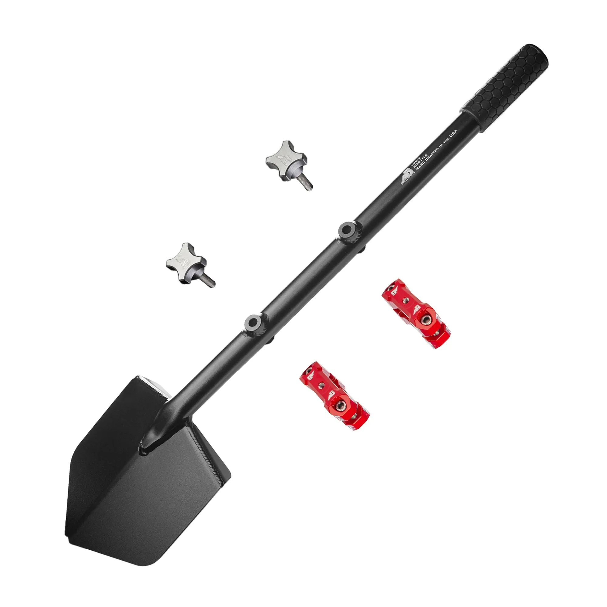 Shovel / Mount Combo - Black LONG Shovel / Red UMD with Knobs