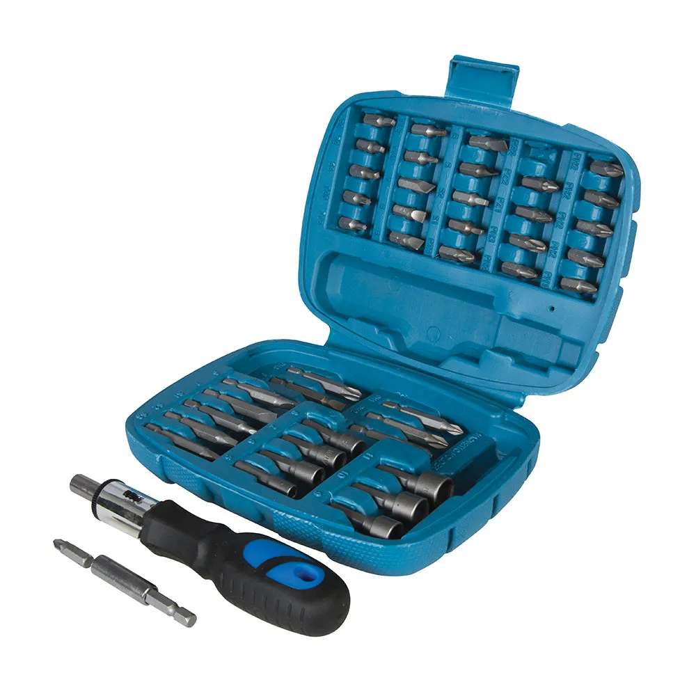 Silverline 427611 Ratchet Screwdriver Bit & Socket Set 45pce 45pce