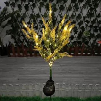 Solar Modern Garden Simulation Flower-Shaped LED Ground Plug Outdoor Light