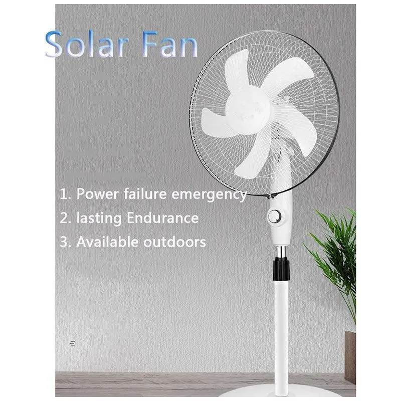 Solar Powered 3 Speed Setting Standing Fan -Xf0605