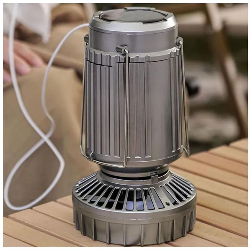 Solar Rechargeable Lantern With Fan