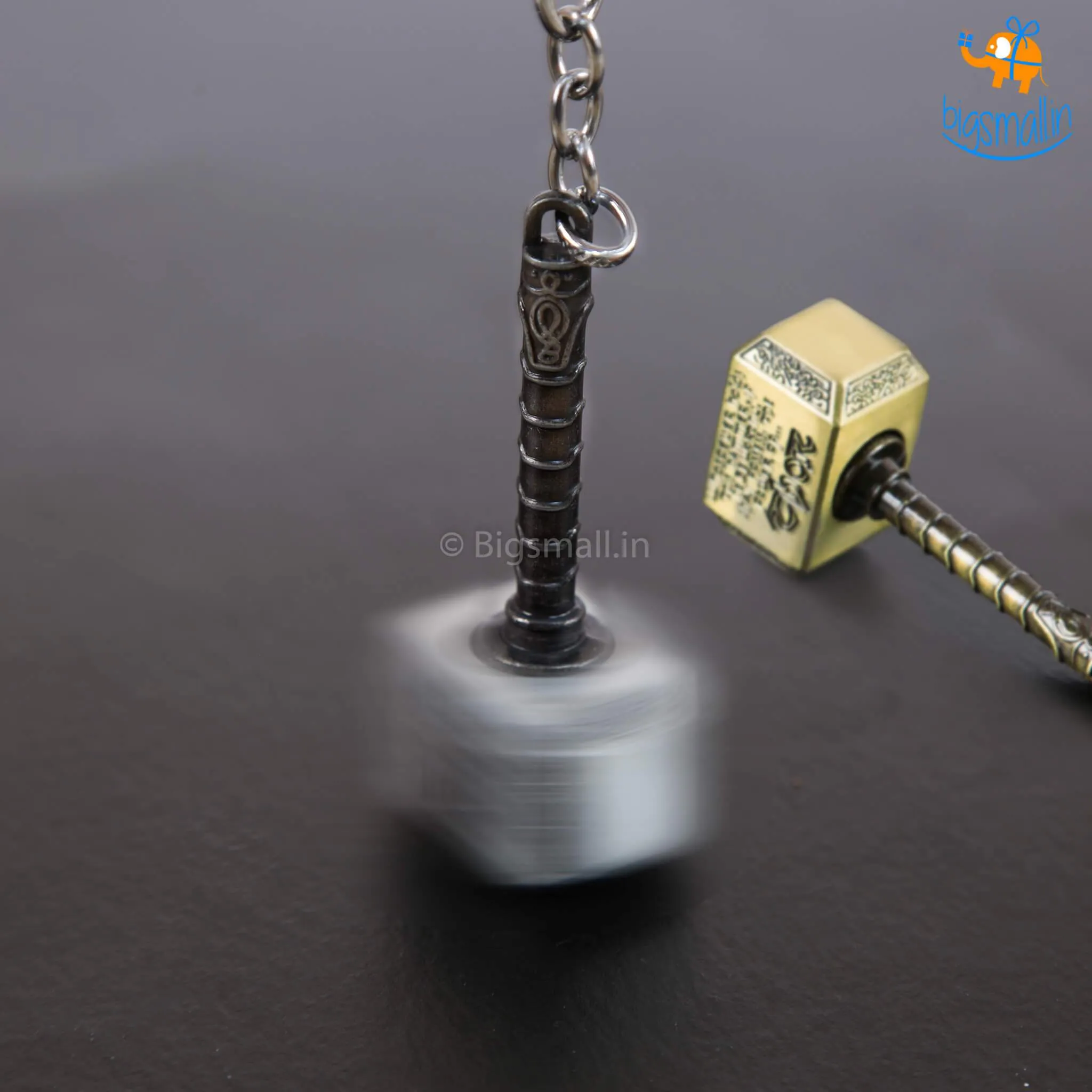 Spinning Thor Hammer Keychain