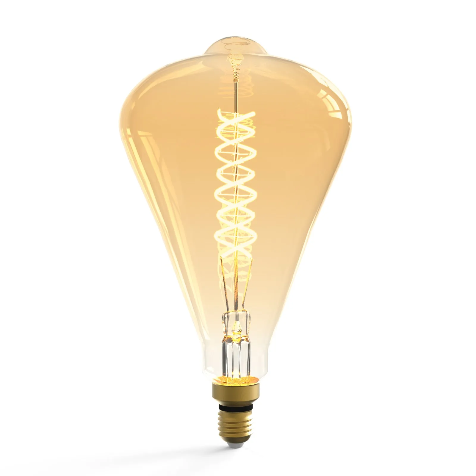 ST164 Dimmable LED Decorative Oversized Edison Bulbs 8W 300LM 2200K Warm White (40W Equivalent) Amber Glass CRI90