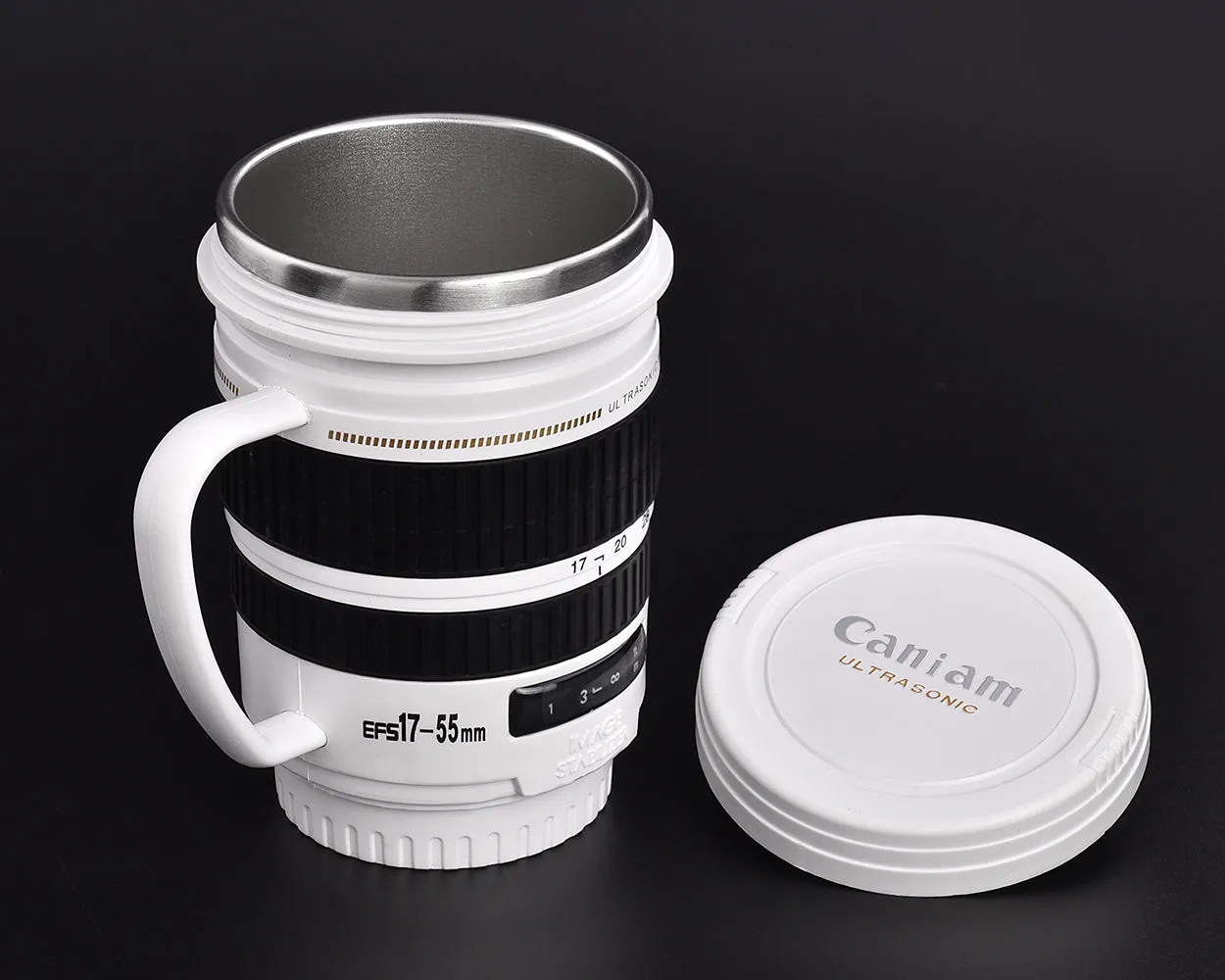 Stainless Steel Lens Like Coffee Mug Cup