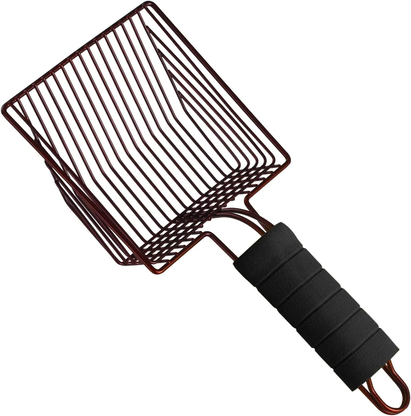 Steel Metal Scooper with Deep Shovel and Long Foam Handle