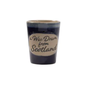 Stoneware Wee Dram Shot Cup Blue