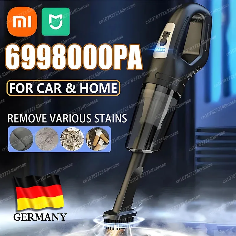 Strong Suction Cordless Vacuum Cleaner for Cars and Homes - 69980000pa, 120W High Power USB Charge, Handheld, ergonomic design - Excellent gift for yourself, family or Loved ones