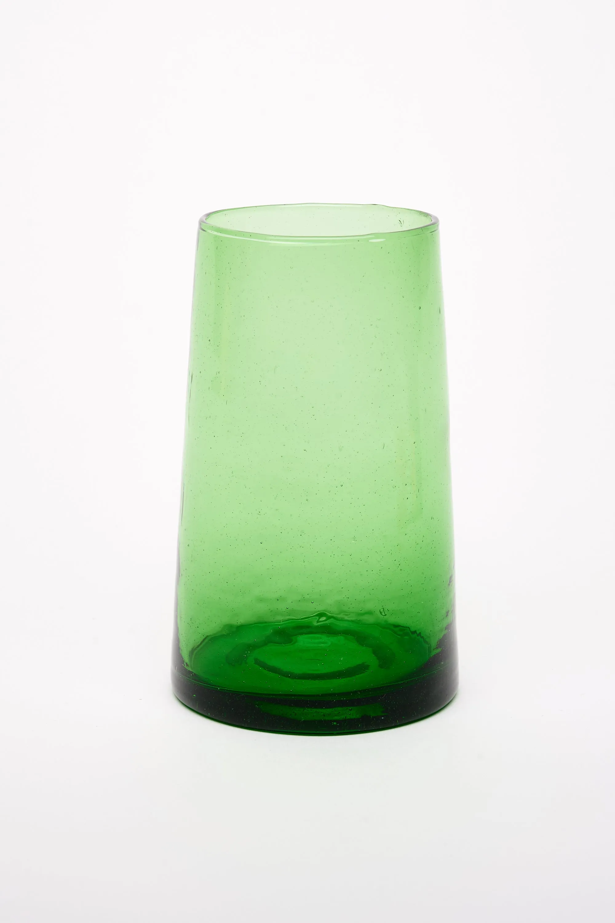 Tall Cone Moroccan Drinking Glasses in Green, SET OF 6