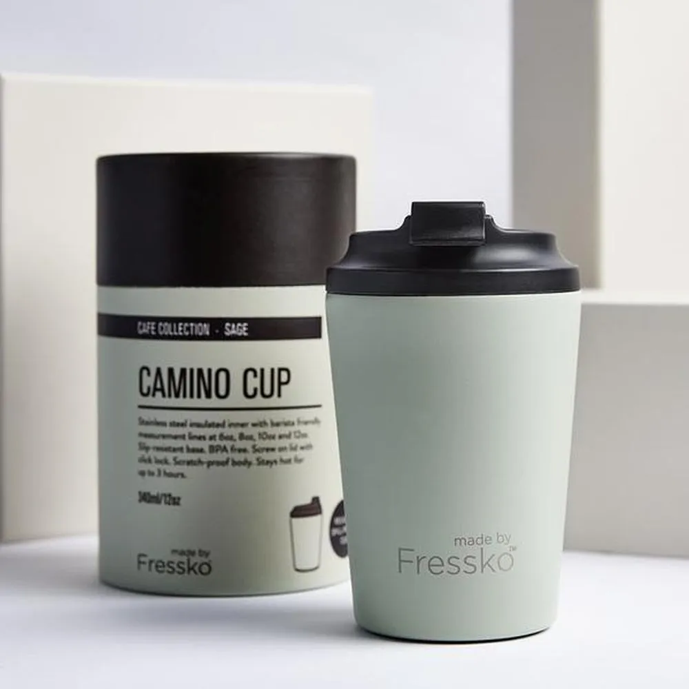 The 'Camino' 12oz Insulated Coffee Cup, by Fressko