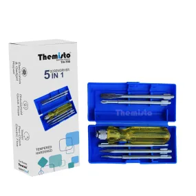 Themisto TH-T05 5 IN 1 COMBINATION SCREWDRIVER SET (PACK OF 5)