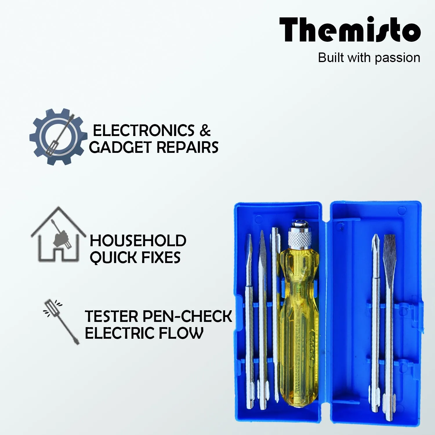 Themisto TH-T05 5 IN 1 COMBINATION SCREWDRIVER SET (PACK OF 5)