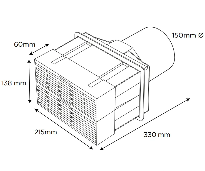 Timloc Adapt-Air Double Airbrick Kit - 330mm x 150mm