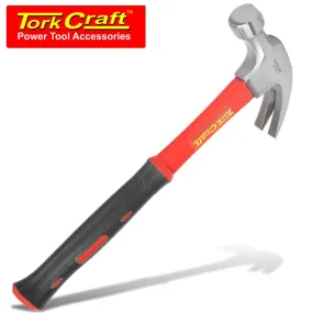 TORK CRAFT HAMMER CLAW 570G (20OZ) FIBREGLASS HANDLE 295MM & FULL POL HEAD TC604570