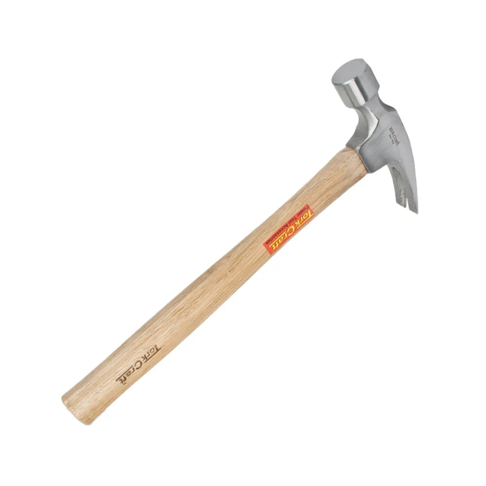 TORK CRAFT HAMMER CLAW 700G (24OZ) WOODEN HANDLE 280MM and FULL POL HEAD