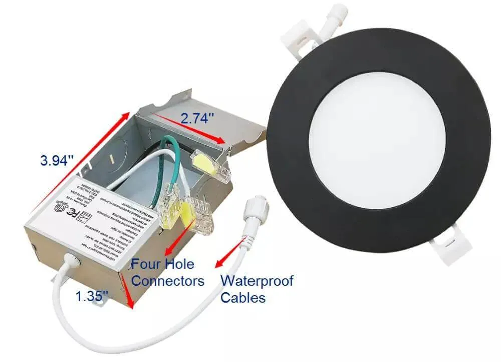 Ultra Thin ROUND 6in 12w 5CCT SWITCHABLE (2700K/3000K/4000K/5000K/6000K) Dimmable