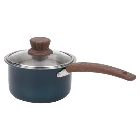 UMAI Triply Saucepan (16cm, 1.4L) with Lid (Teal Green) | 2.5mm Thickness | Sauce Pot with Lid | Tea Milk Boiling Pan | Gas & Induction Cookware | Cooking Pot | Chai Patila | Small Pan (Green)