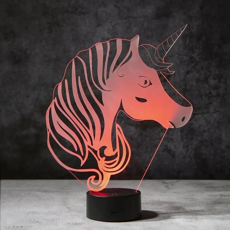 Unicorn 3D Illusion Lamp