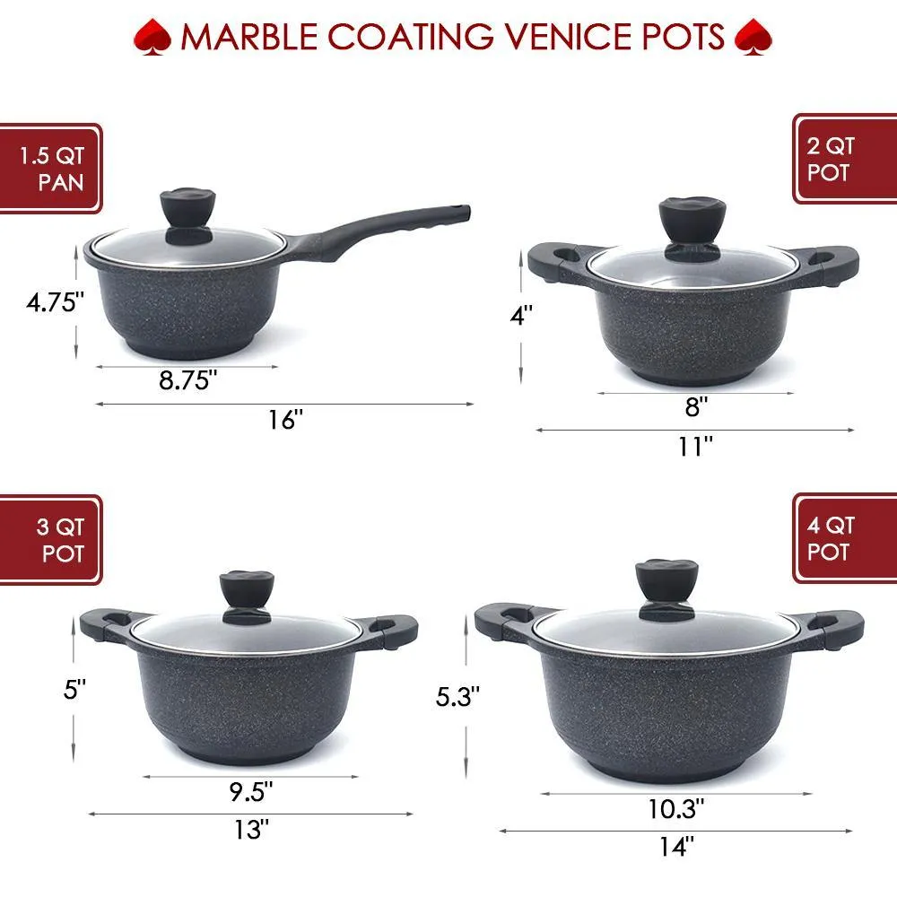 VENICE Marble Saucepan 1.5 QT