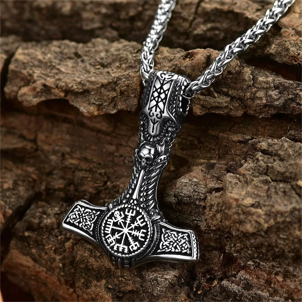 Viking Thor's Hammer Mjolnir Necklace Pendant Jewelry Gift For Men