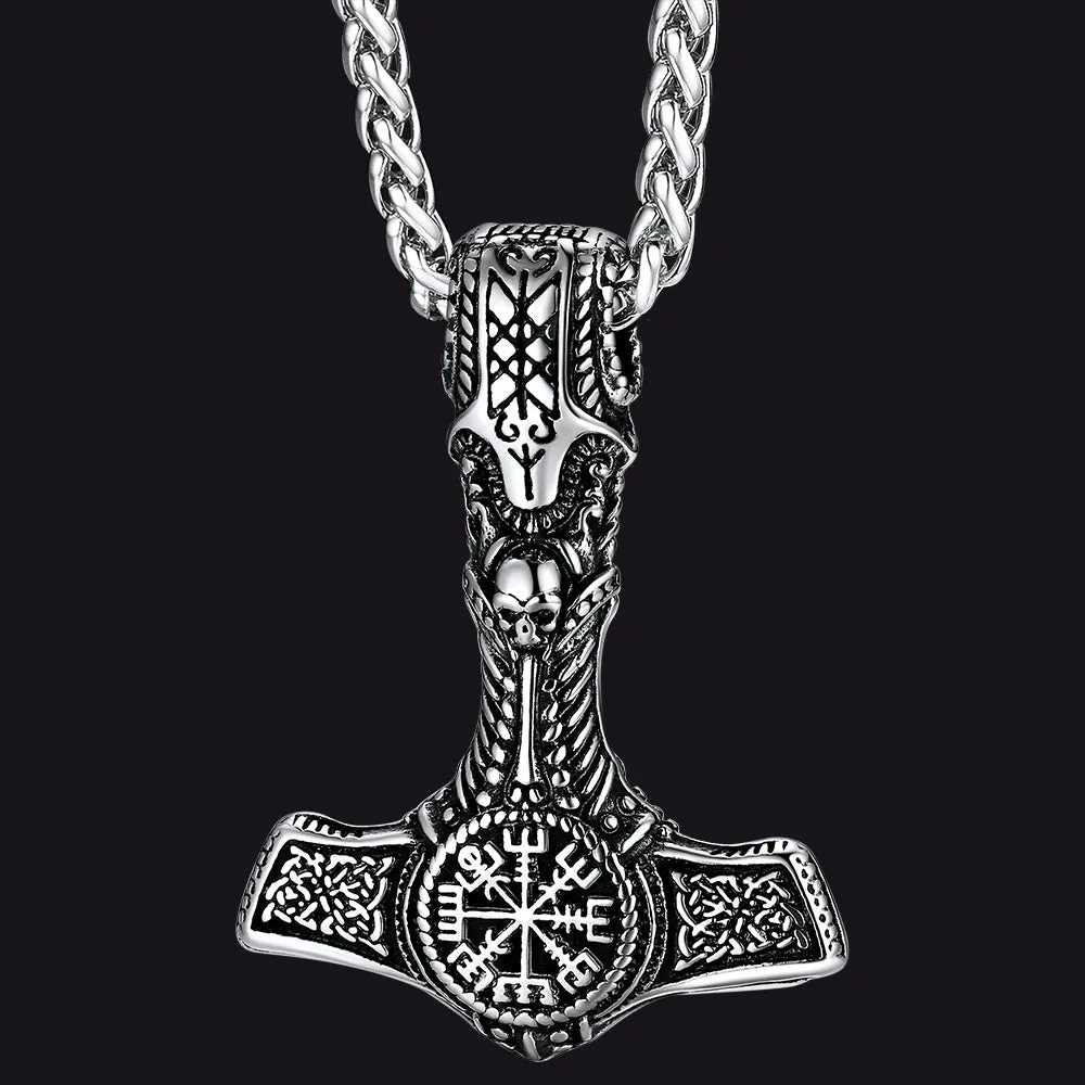 Viking Thor's Hammer Mjolnir Necklace Pendant Jewelry Gift For Men