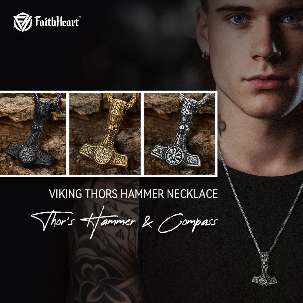 Viking Thor's Hammer Mjolnir Necklace Pendant Jewelry Gift For Men