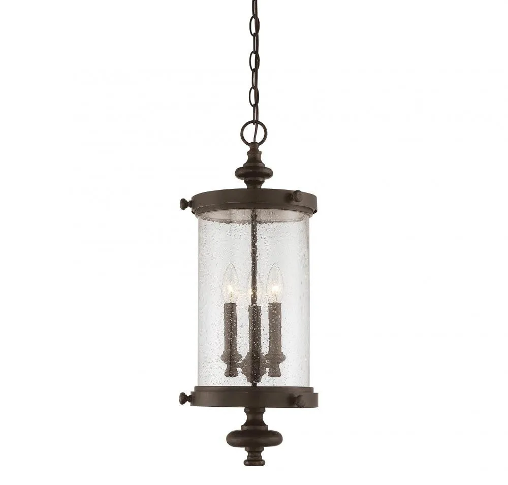 Walnut Outdoor 3 Light Hanging Lantern