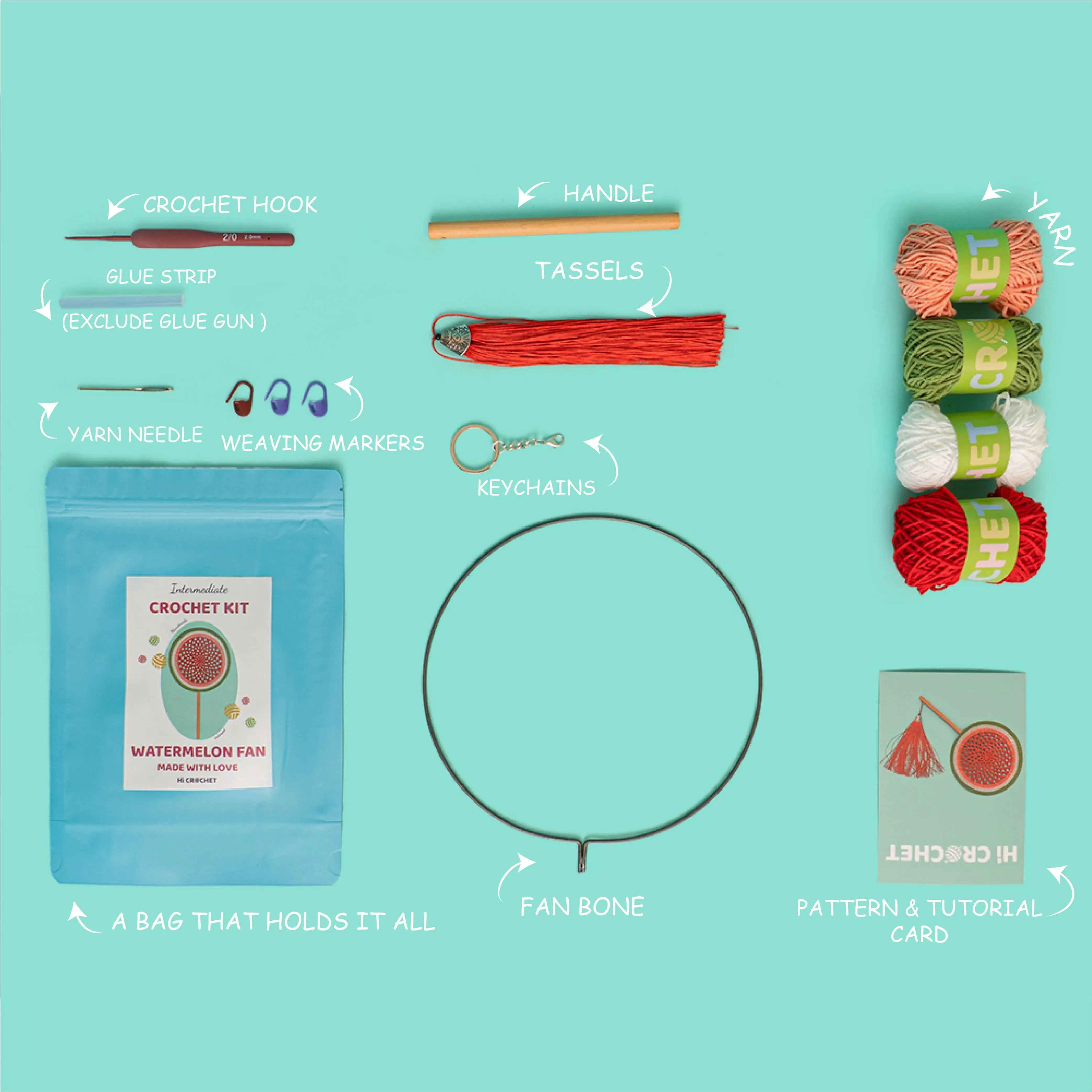 Watermelon Fan Crochet Kit