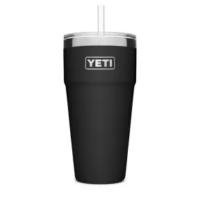 YETI Rambler 26 oz. Stackable Cup with Straw Lid, Black