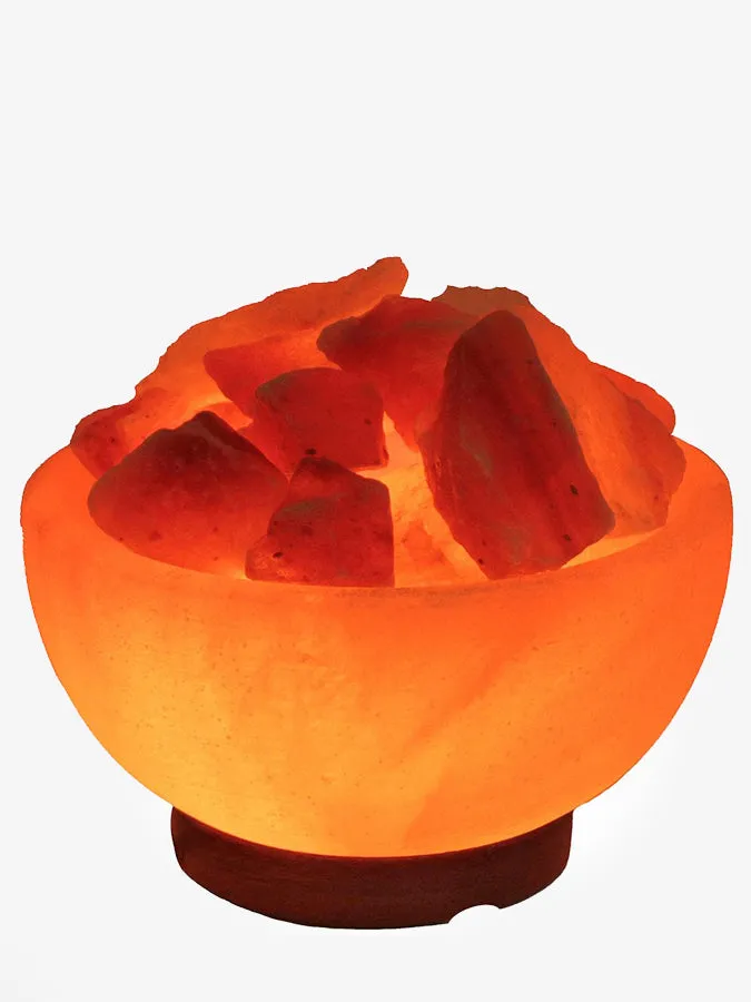 Yoga Studio Fire Bowl Crafted Himalayan Salt Lamp