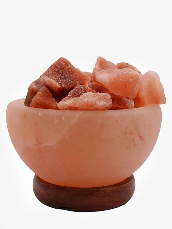 Yoga Studio Fire Bowl Crafted Himalayan Salt Lamp